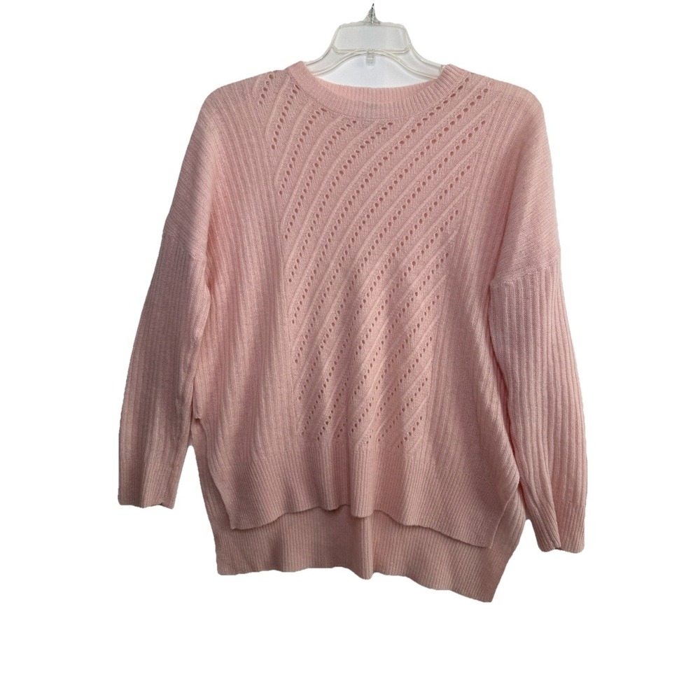 Johnny Was Cashmere Pink Pullover Sweater Size Medium Lightweight Knit